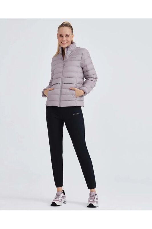 W Outerwear Pop Up Detailed Padded Jacket Kadın Mor Ceket - S231240