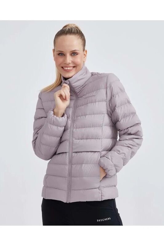 W Outerwear Pop Up Detailed Padded Jacket Kadın Mor Ceket - S231240