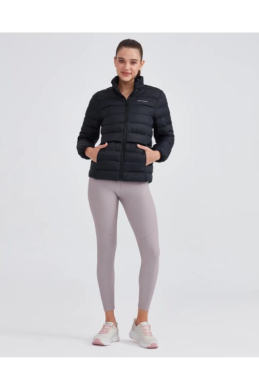 W Outerwear Pop Up Detailed Padded Jacket Kadın Siyah Ceket - S231240