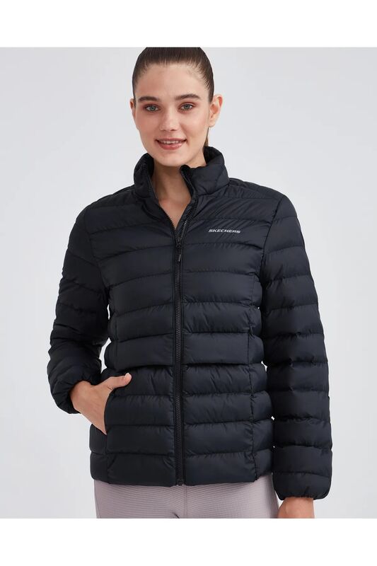 W Outerwear Pop Up Detailed Padded Jacket Kadın Siyah Ceket - S231240
