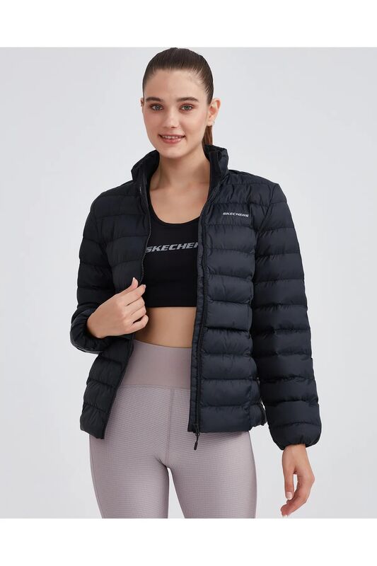 W Outerwear Pop Up Detailed Padded Jacket Kadın Siyah Ceket - S231240