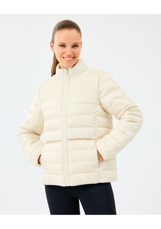 W Padded Jacket Kadın Bej Mont - S242063