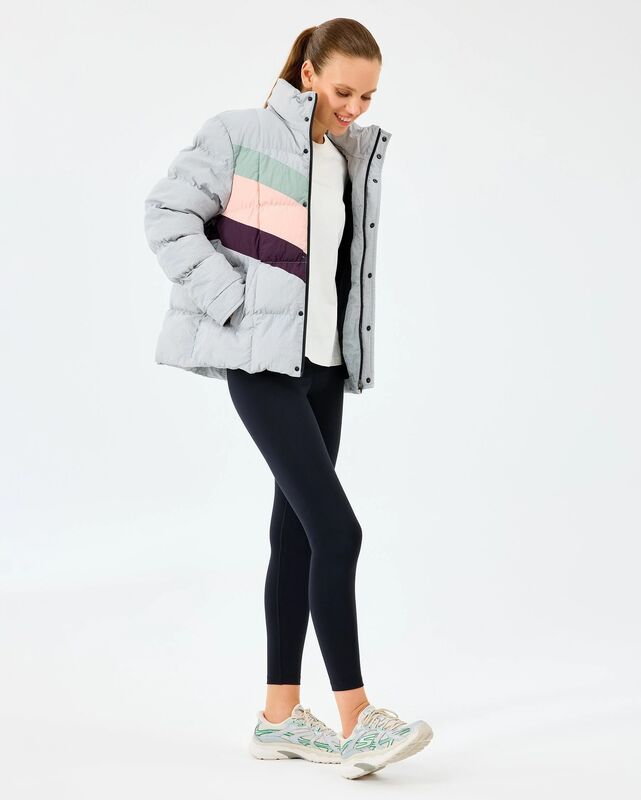 W Puffer Jacket Kadın Gri Mont - S2520207