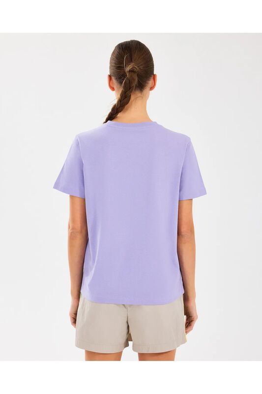 W Regular Fit Graphic Tee T-Shirt Kadın Mor T-Shirt - S2510141
