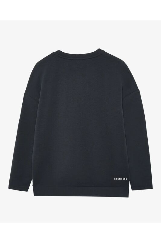 W Soft Touch Crew Neck Sweatshirt Kadın Siyah Sweatshirt - SKS242152