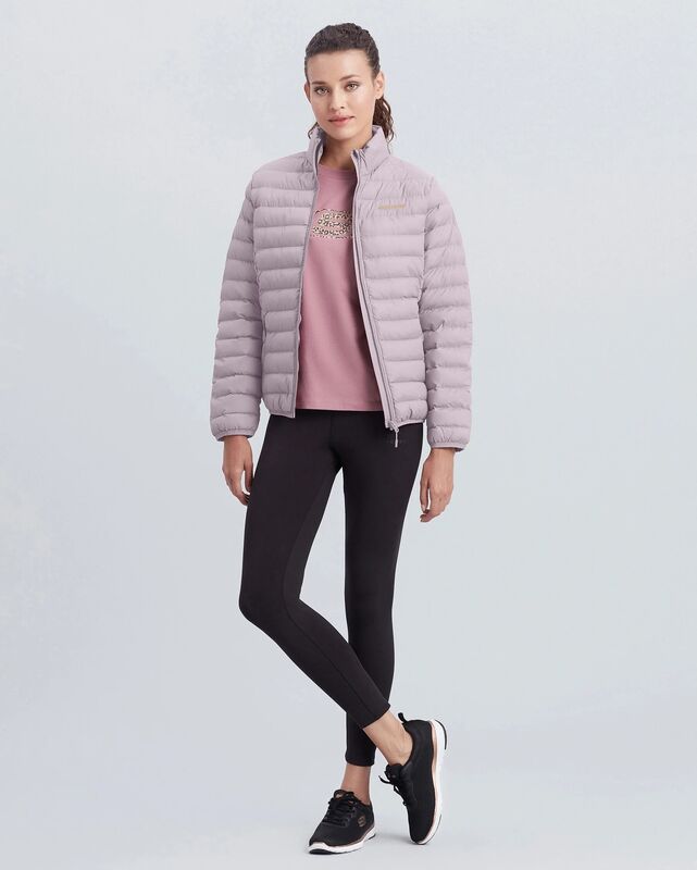 Skechers - W Turtle Neck ESSential Jacket Kadın Mor Mont - S212273