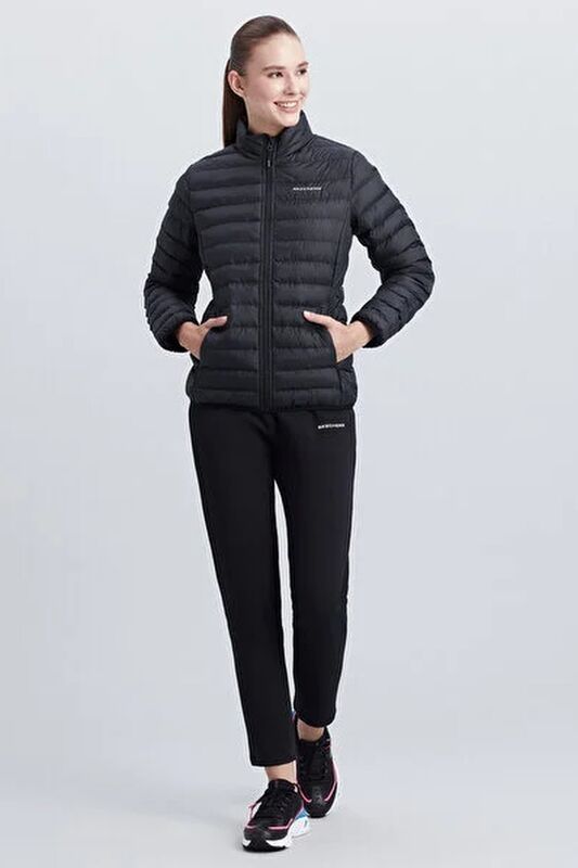 Skechers - W Turtle Neck ESSential Jacket Kadın Siyah Mont - S212273