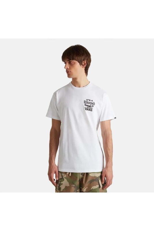 Vans - Warped World SS Erkek Beyaz T-Shirt - VN000M5E