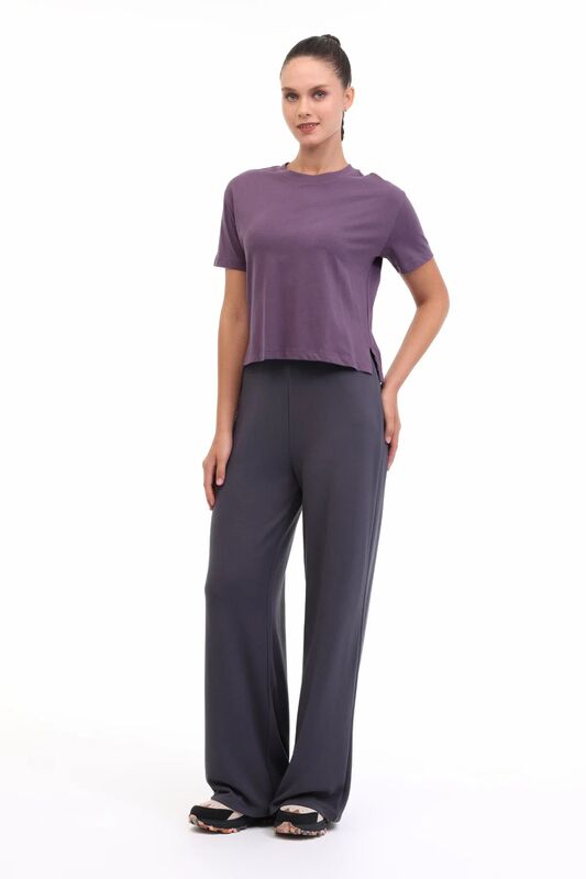 WB 11ASYA-T 5PR Kadın Mor T-Shirt - 102032887