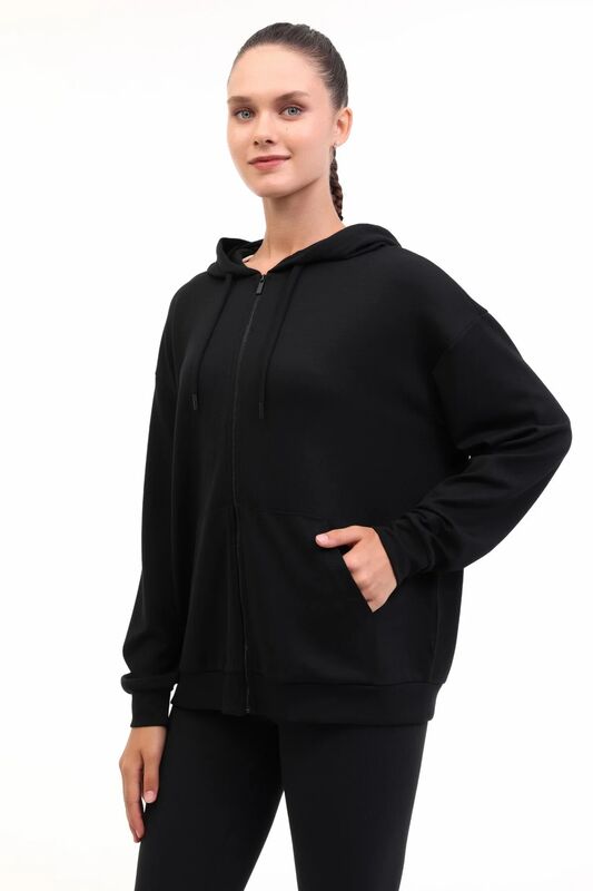 Lumberjack - WB CARLA-H GINSEN 5PR Kadın Siyah Sweatshirt - 102024671