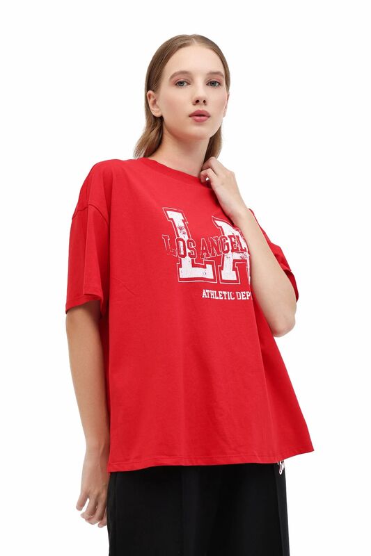 Lumberjack - WL 11KAROK BTS809 5PR Kadın Kırmızı T-Shirt - 102021453