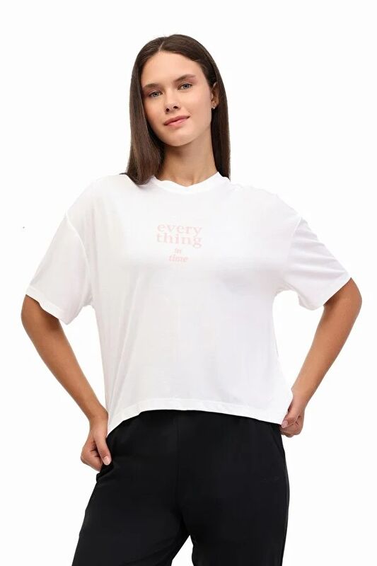 Lumberjack - WL 11SORANGA YOG1-3 5PR Kadın Bej T-Shirt - 102028719