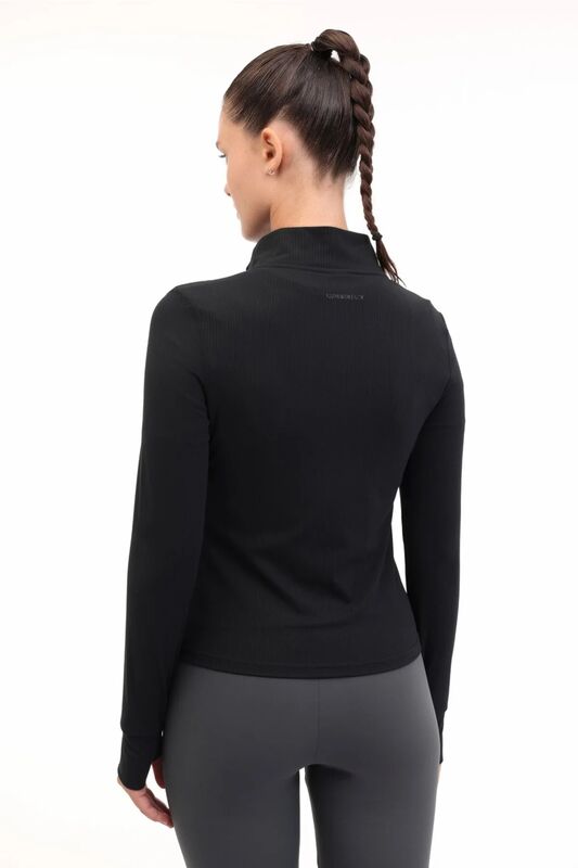 WL 63S-QFY-SW11 5PR Kadın Siyah Sweatshirt - 102026794