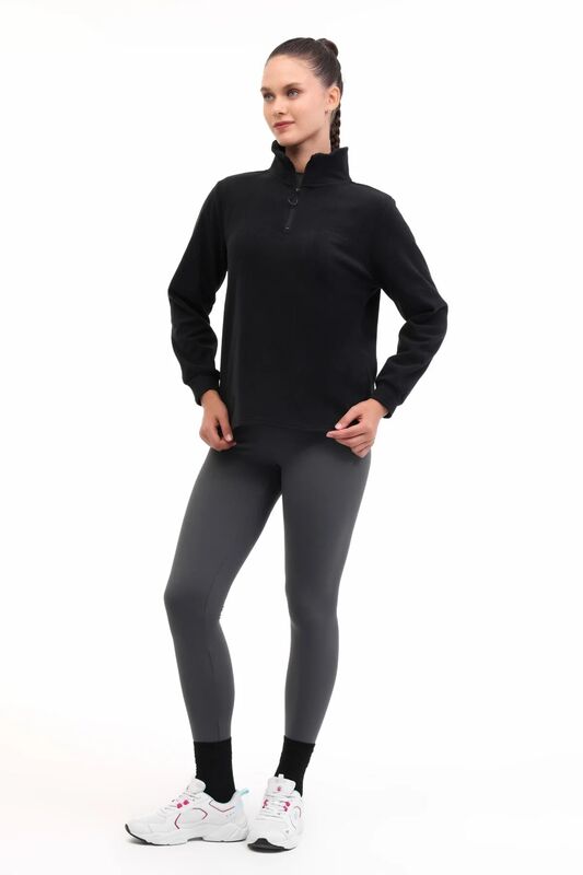 WL 7UNIQ 5PR Kadın Siyah Sweatshirt - 102027682