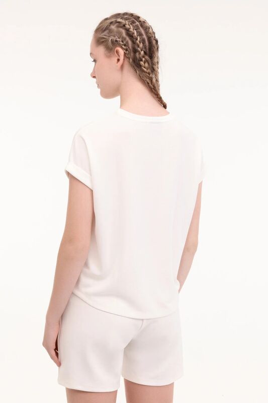 WL FUN 11MD1143 5FX Kadın Bej T-Shirt - 102011806