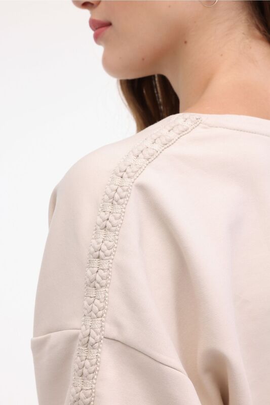 WL GOLD 16SS122 4FX Kadın Bej Sweatshirt - 101610669