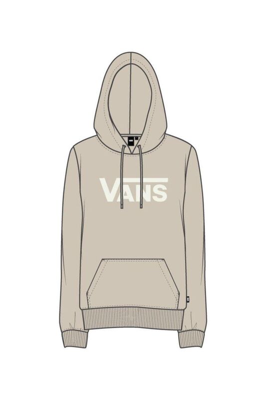 Vans - WM DROP V LOGO HOODIE-B Kadın Bej Sweatshirt - VN0A5HNP