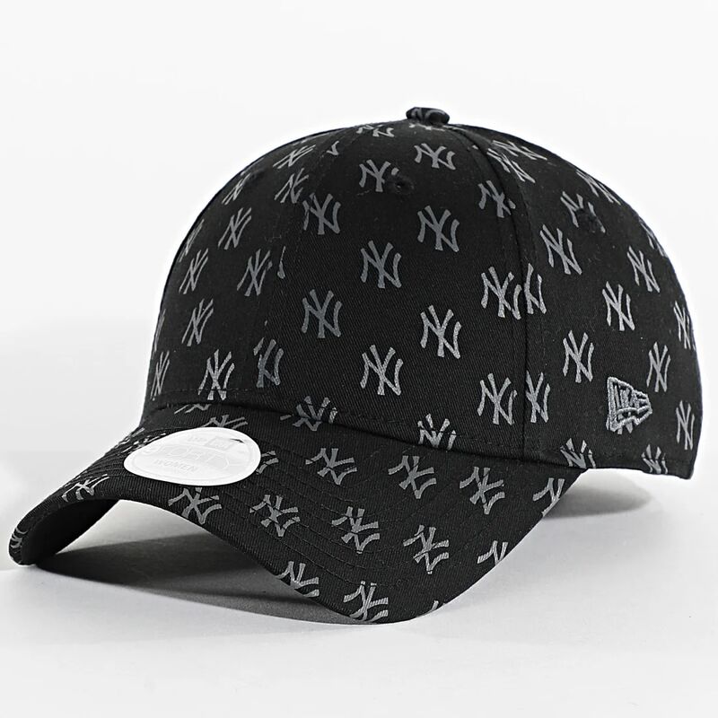 New Era - WMNS MONOGRAM 9FORTY Kadın Siyah Şapka - NE60667489