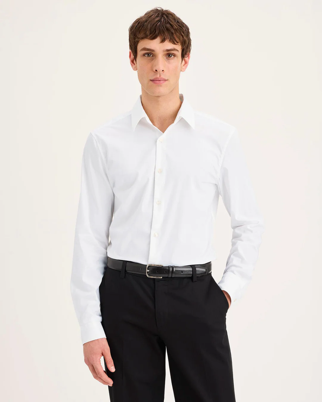 Dockers - WORKDAY LS SHIRT SLIM LUCENT WHITE Erkek Yeşil Gömlek - 0030R