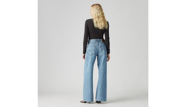 XL STRAIGHT TR THANKS FRIEND Kadın Mavi Denim Pantolon - 001TK