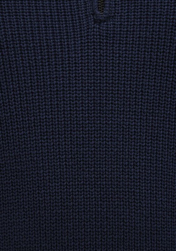 YARIM FERMUARLI KAZAK Erkek Mavi Kazak - M0710268