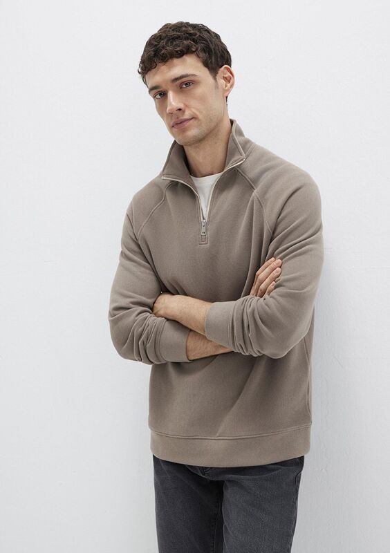 Mavi - YARIM FERMUARLI SWEATSHIRT Erkek Kahverengi Sweatshirt - M0S10483