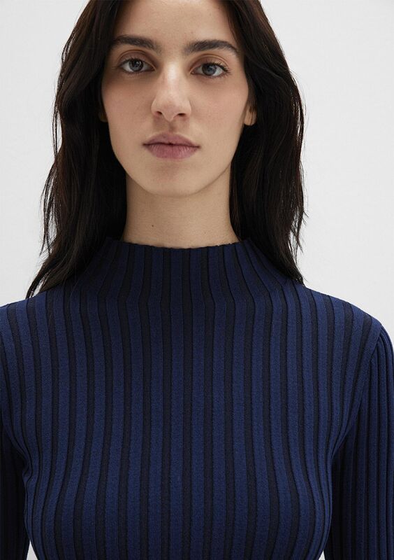 YIRTMAÇ DETAYLI KAZAK Kadın Koyu Mavi Kazak - M1710789