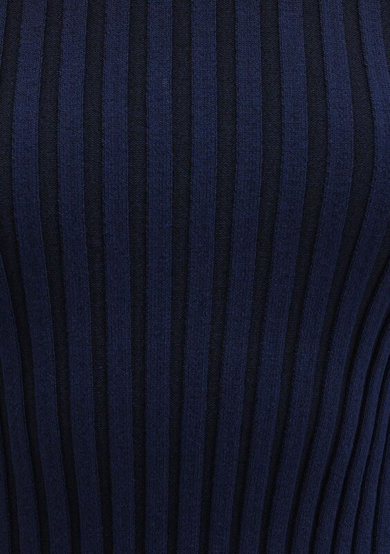 YIRTMAÇ DETAYLI KAZAK Kadın Koyu Mavi Kazak - M1710789