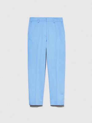 Sisley - Yüksek Bel Dar Paça Pantolon Kadın Mavi Pantolon - 323A45G2LF03M