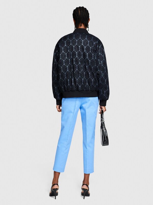 Yüksek Bel Dar Paça Pantolon Kadın Mavi Pantolon - 323A45G2LF03M