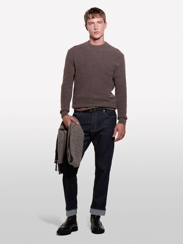 Yün Karışımlı Bisiklet Yaka Kazak Erkek 645 Kazak - 324A1044S100X