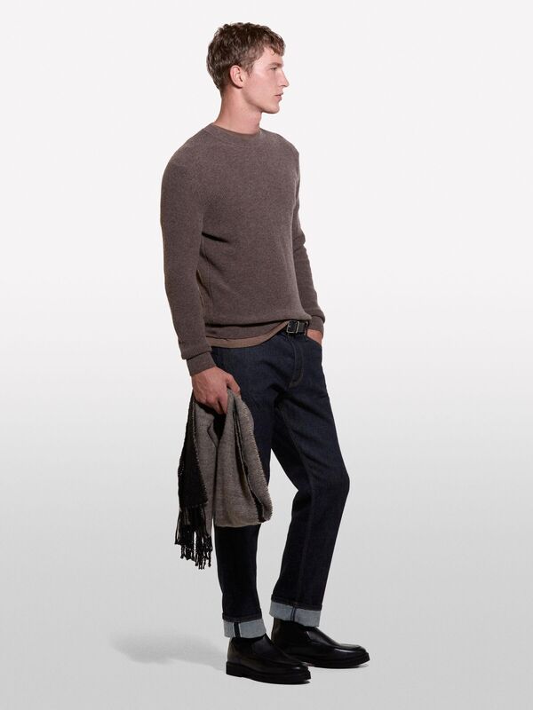 Yün Karışımlı Bisiklet Yaka Kazak Erkek 645 Kazak - 324A1044S100X