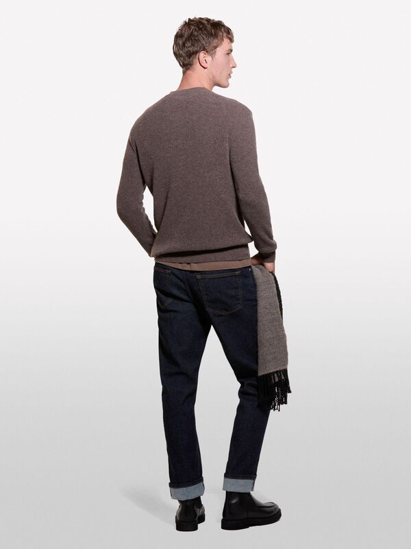 Yün Karışımlı Bisiklet Yaka Kazak Erkek 645 Kazak - 324A1044S100X