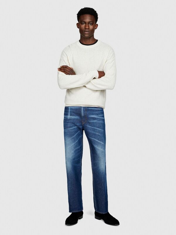 Yün Karışımlı Bisiklet Yaka Kazak Erkek Bej Kazak - 323A1041T102A