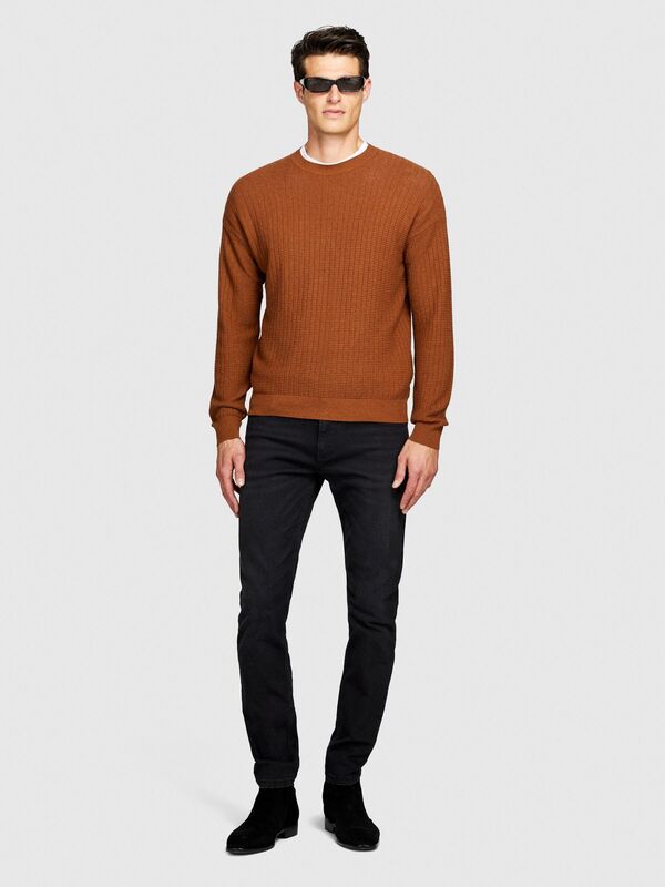 Sisley - Yün Karışımlı Bisiklet Yaka Kazak Erkek Kahverengi Kazak - 323A1041T102A Sisley - Yün Karışımlı Bisiklet Yaka Kazak Erkek Kahverengi Kazak - 323A1041T102A