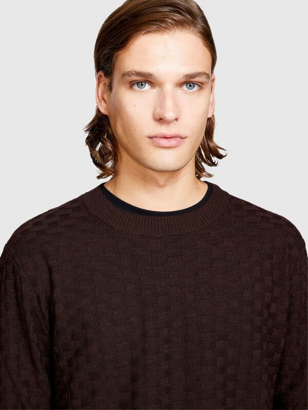 Yün Karışımlı Bisiklet Yaka Kazak Erkek Renkli Kazak - 323A107GS102Q