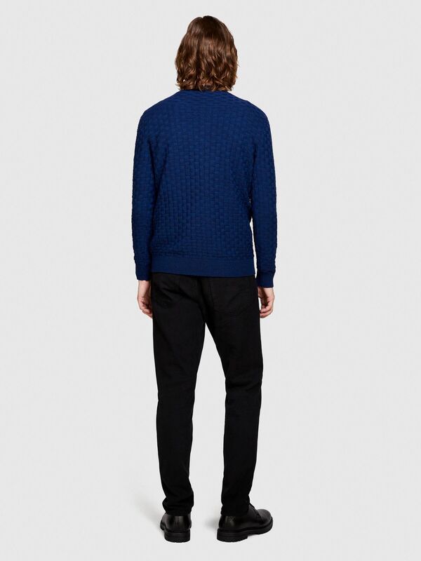 Sisley - Yün Karışımlı Bisiklet Yaka Kazak Erkek Renkli Kazak - 323A107GS102Q