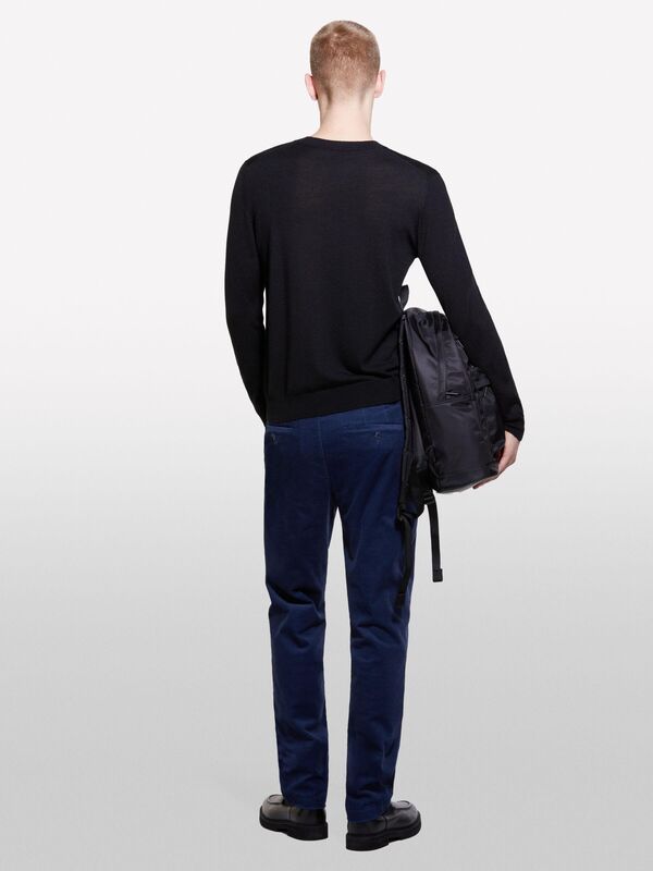 Yün Karışımlı Bisiklet Yaka Kazak Erkek Siyah Kazak - 324A11BAS100Y