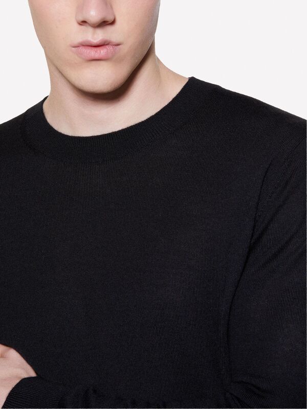 Yün Karışımlı Bisiklet Yaka Kazak Erkek Siyah Kazak - 324A11BAS100Y