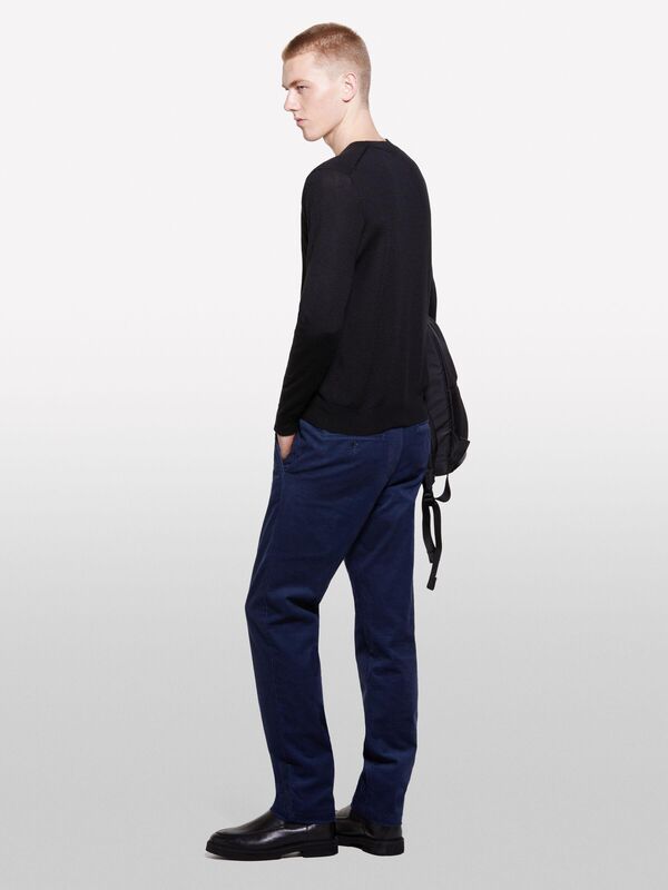 Yün Karışımlı Bisiklet Yaka Kazak Erkek Siyah Kazak - 324A11BAS100Y