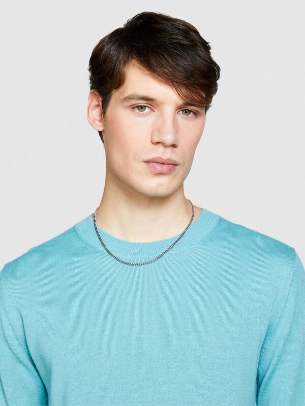 Yün Karışımlı Bisiklet Yaka Kazak Erkek Yeşil Kazak - 323A11BAS100Y