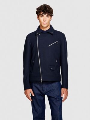 Sisley - Yün Karışımlı Çapraz Kapamalı Kaban Erkek Renkli Mont - 323A2H4ZSN02K