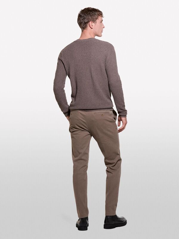 Yün Karışımlı Normal Kesim Bisiklet Yaka Kazak Erkek 645 Kazak - 324A106WS103Y