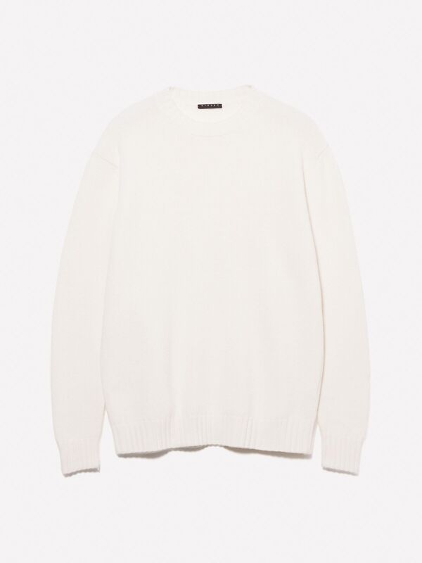 Yün Karışımlı Normal Kesim Bisiklet Yaka Kazak Erkek Krem Kazak - 324A1244S102F