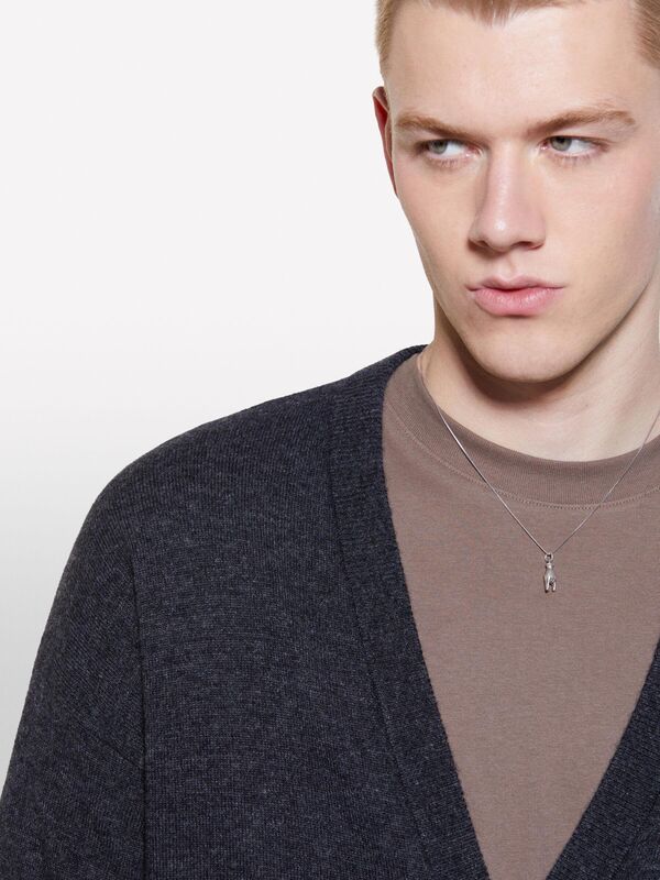 Yün Karışımlı Normal Kesim Önü Düğmeli Hırka Erkek 508 Hırka - 324A18AYT600N