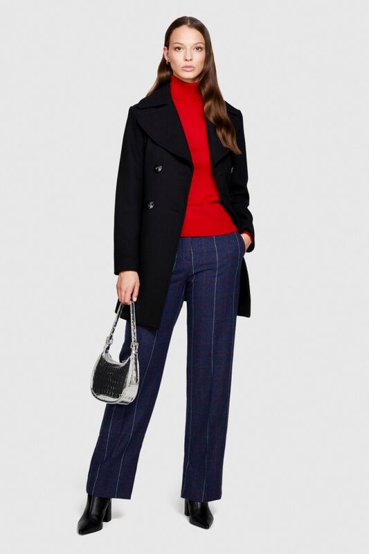 Yün Karışımlı Regular Fit Dik Yaka Kazak Kadın Kırmızı Kazak - 323A11BAM201C