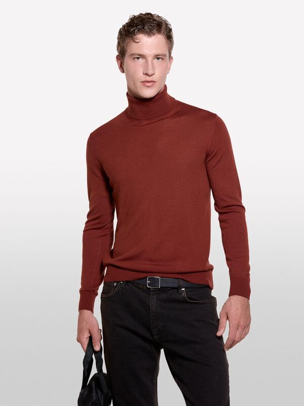 Yün Karışımlı Slim Fit Kazak Erkek 1M6 Kazak - 324A11BAS200A