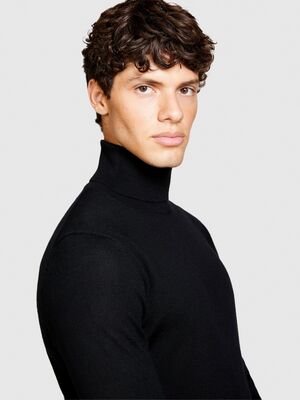 Sisley - Yün Karışımlı Slim Fit Kazak Erkek Siyah Kazak - 323A11BAS200A Sisley - Yün Karışımlı Slim Fit Kazak Erkek Siyah Kazak - 323A11BAS200A