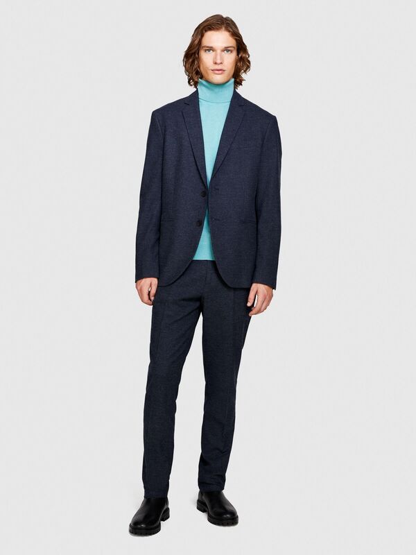 Yün Karışımlı Slim Fit Kazak Erkek Yeşil Kazak - 323A11BAS200A