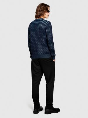 Sisley - Yün Karışımlı Vanise Örgü Bisiklet Yaka Kazak Erkek Renkli Kazak - 323A11BAS102L